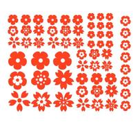 Assortiment de gommettes autocollantes en forme de fleurs - Rouge, Assortiment