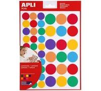 Assortiment de gommettes rondes repositionnables - Couleurs assorties - 20 feuilles soit 2080 pcs G