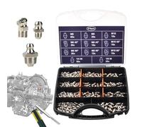 Assortiment de graisseurs de 270 pièces - Assortiment de graisseurs galvanisés, raccords de lubrification industriels | Accessoires d'entretien pour machines agricoles, vélos, camions, service d'équip