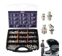 Assortiment de graisseurs - Kit galvanisé de 270 pièces, de lubrification robuste, kit d'entretien mécanique | industriels pour machines agricoles, camions, vélos, outils