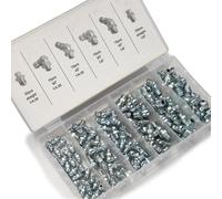 Assortiment de graisseurs NEIKO 50463A | 110 pièces | SAE | Kit de graisseurs droits et coudés | Acier A3 | Pour pompes à graisse coudées, palier