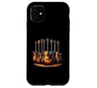 Assortiment de Guitares électriques acoustiques Vintage pour guitaristes Coque pour iPhone 11
