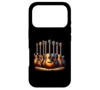 Assortiment de Guitares électriques acoustiques Vintage pour guitaristes Coque pour iPhone 17 Pro