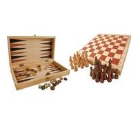Assortiment De Jeux Dans Coffret En Bois Beige G