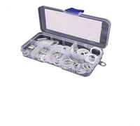 Assortiment de joints plats en cuivre avec boîte de rangement pour carter, comprend 50/100/120 pièces compatibles avec les tailles M5 M6 M8 M10 (280 feuilles d'aluminium)
