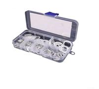 Assortiment de joints plats en cuivre - Joint d'étanchéité en cuivre rouge pour bague avec boîte de rangement pour carter - Applications automobiles et hydrauliques (50/100/120 pièces) (120 feuilles