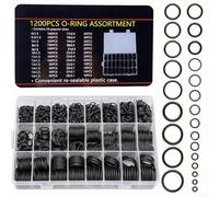 Assortiment de joints toriques en caoutchouc - 1200 pièces - 24 tailles - Pour réparation automobile - Entretien de plomberie - Nettoyeur haute pression - Joint d'étanchéité de moteur de moto