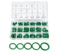 Assortiment de joints toriques en caoutchouc vert, 270 pièces de joints automobiles avec 18 tailles standard dans un boîtier en plastique refermable - Matériau HNBR pour compresseur AC, gaz et