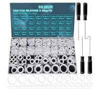 Assortiment de joints toriques en silicone blanc transparent de 328 pièces avec crochet et crochet pour réparation automobile et plomberie