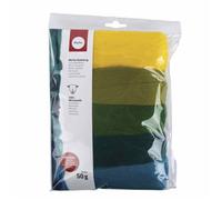 Assortiment de laine peignée Mérinos - RAYHER - Tons verts - 50 g - Superfin