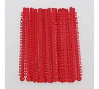 Assortiment de ligatures élastiques en caoutchouc pour supports d'orthèses (rouge (1#))