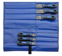 Assortiment de limes d'atelier, 6 éléments, dans une sacoche à roulettes, Long. : 200 300 mm, Taille 1 2 3