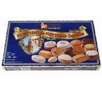 Assortiment de Mantecados et Polvorones artisanaux E.Moreno. En boite de 1.4Kg