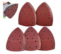 Assortiment de Papier de Verre | Patins De Ponçage,Pads Triangulaires 11 Trous Précision pour Travail du Bois Polissage Métal Rénovation Placoplâtre Projets Créatifs