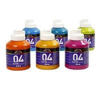Assortiment de Peinture Acrylique Pailletée A-Color - 6 x 500 ml Multicolore G