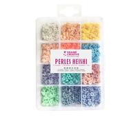 Graine créative – Boîte de perles Heishi – 12 couleurs pastel, 1750 perles
