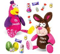 Assortiment de petits Chocolats de Pâques | Mon Lapin Ma Poulette et leurs sachets de 20 chocolats - Kinder Schokobons et Mini Milka nature, oeufs et moulages | Idéal à Offrir, Cacher
