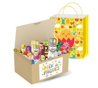 Assortiment de petits Chocolats de Pâques + Sac cadeau | Kinder Schokobons, Papillotes Revillon, Petits Moulages et Oeufs | Plus de 750g de Friandises pour Organiser une Chasse aux Oeufs ou à Offrir