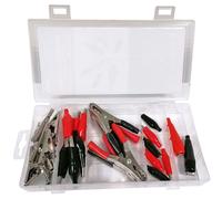 ASSORTIMENT DE PINCES CROCODILES - COFFRET 28 PINCES