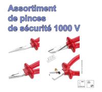 Assortiment de pinces de sécurité 1000 V - CIMCO - 108002