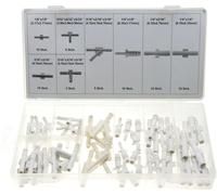 Assortiment de raccords de tuyaux / raccords à vide DROITS en forme de T et en forme de Y 65 pcs.