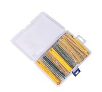Assortiment de résistances 2600 pièces, résistance 130 valeurs, film 1/8 W, 0,25 W, avec boîte de rangement, composants électroniques, rangement organisé avec étui
