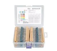 Assortiment de résistances de 2600 pièces, ensemble de résistances de 130 valeurs, ensemble de résistances 1/8 W 0,25 W avec boîte de rangement, composants électroniques pour expériences électroniques