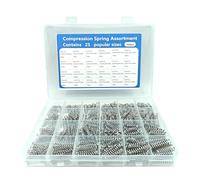 Assortiment de ressorts de compression, 390 pièces, 24 tailles, ressorts en acier inoxydable