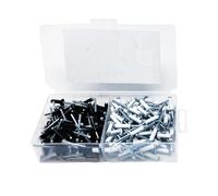 Assortiment de rivets aveugles à tête bombée en aluminium à petite tête - 4,8 x 16 mm - 160 pièces