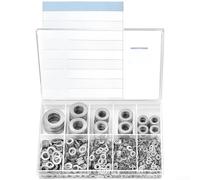 Assortiment de rondelles plates en acier inoxydable 304 compatibles avec M2 pour vis M3 M5 M6 M8 M10 pour applications de fixation et de montage (1100 pièces)