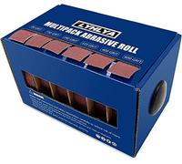 Assortiment de rouleaux de papier abrasif, 2,5 cm x 8 m, 6 grains, papier abrasif avec distributeur, lin émeri pour bois, meubles, finition, automobile, polissage, 80/150/240/320/400/600