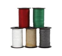 Assortiment de rubans cadeaux 10 mm - 5 bolducs à paillettes de 100 m