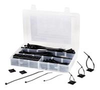 Assortiment de serre-câbles - TRU COMPONENTS - EPR-350UV - Noir - Collier à bande perforée - Simple