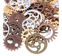 Assortiment de styles vintage mécaniques steampunk pignons et engrenages DIY bijoux breloques montres accessoires fabrication artisanat alliage