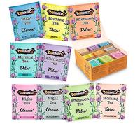 Assortiment de Thés & infusions I 100 Sachets individuels I Coffret Cadeau I Thé Bien être (100% naturel, sans sucre, sans OGM) I 9 Saveurs I Idée Cadeaux Femme et Homme I purifiants, Détox, Relaxant