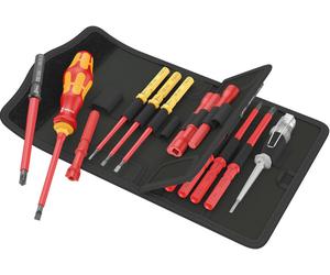 Assortiment de tournevis VDE avec 18 lames isolées interchangeables Wera Kraftform Kompakt - 05006613001