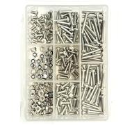 Assortiment de vis à tête demi-ronde et six pans creux M3 en acier inoxydable A2 (225 pièces)