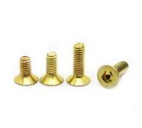 Assortiment de vis à tête plate hexagonale en laiton M3 M4 M5 M6 M8, boulons Allen fraisés for le travail des métaux Fixation sans outil(M8 2pcs)