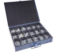 Vis à tôle - Assortiment - 1675 pièces - Acier - Empreinte Fente - Tête Fraisée