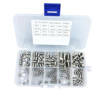 Assortiment de Vis Allen à Empreinte Interne, 10 Tailles | Vis de Réglage à Douille, Lot Argenté Facile à Installer, pour Assemblage et Fixation Technique