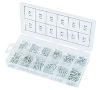Assortiment de vis auto-taraudeuses métal et bois, 240 pcs (prix indicatif - ref vendue uniquement en présentoir)