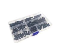 Assortiment de vis et écrous à tête ronde en acier noir de grade 10.9, M1.6, M2, M2.5, M3, M4, M5, M6, M8, boîte(M2.5 600pcs)