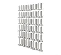 Assortiment de vis hexagonales métriques à tête plate en acier inoxydable | Design encastré en acier inoxydable 304 résistant à la rouille, adapté pour un assemblage intérieur et extérieur