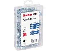 Assortiment de vis pour panneaux daggloméré Fischer Meisterbox PowerFast II SK PZ 562279 cruciforme Pozidriv acier étamé par galvanisation 1 set