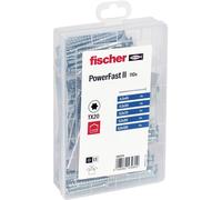 Assortiment de vis pour panneaux daggloméré Fischer Meisterbox PowerFast II SK TG TX 562274 acier étamé par galvanisation 1 set
