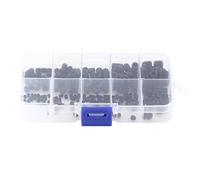 Assortiment de Vis sans Tête, Ensemble de Colliers de Vis à Filetage à Six Pans Creux en Acier allié, Ensemble D'assortiment D'outils D'insertion M3 / M4 / M5 / M6 / M8 200