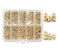 Assortiment d'écrous à insert thermique en laiton, moletés et filetés, for impression 3D sur cuivre(M2 M2.5 M3 (500PCS))