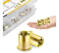 Assortiment d'écrous à rivets plaqués zinc M3 M4 M5 M6 M8 M10 M12#6-32#8-32#10-24 1/4-20 5/16-18 3/8-16 Kit de rivets en acier au carbone pour bois et métal Mywish