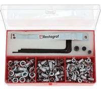 Assortiment d'Écrous à Sertir Acier et Outils de Pose, M4 x 0.70mm-M6 x 1.00mm, Lot de 140
