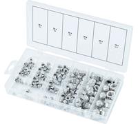 Assortiment d'écrous borgnes en inox, 150 pcs (prix indicatif - ref vendue uniquement en présentoir)
